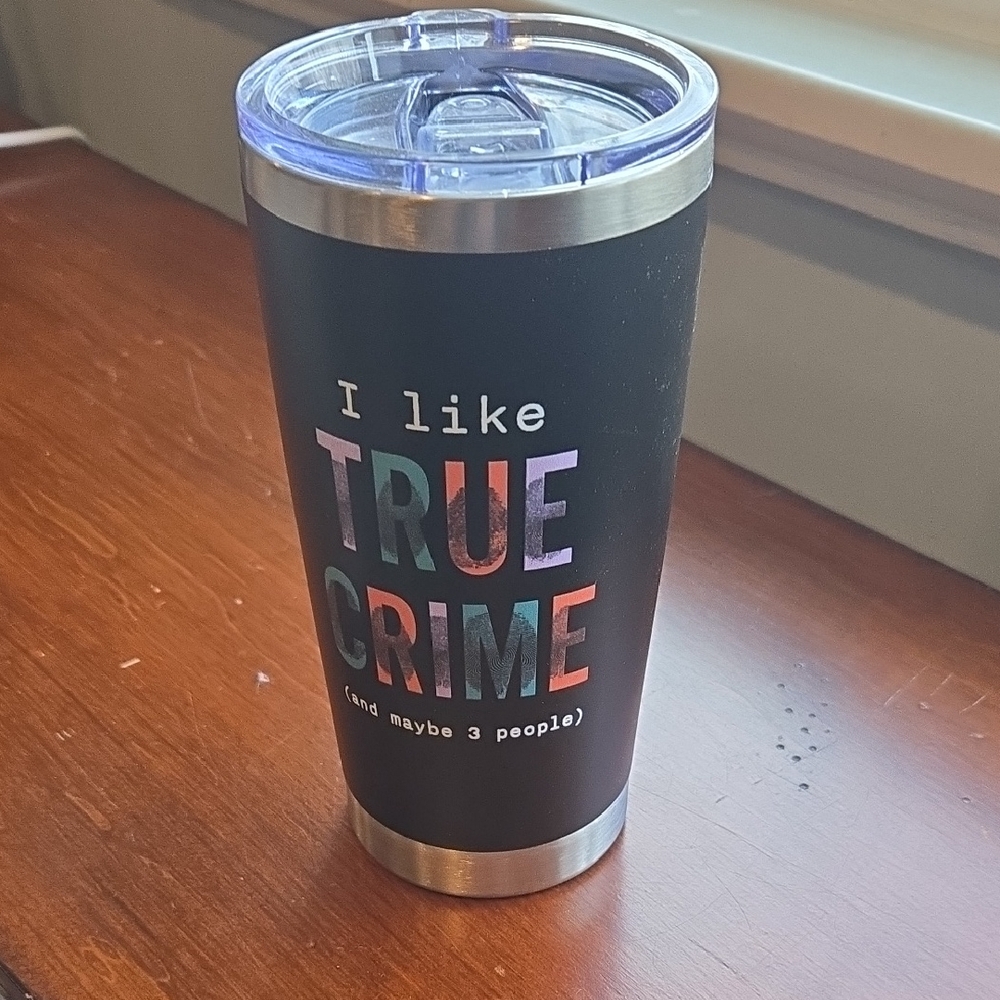 Black Stainless Steel Tumbler - True Crime Design
